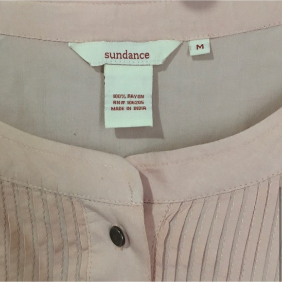 SUNDANCE BLOUSE TOP PINK FLOWY SIZE M - Picture 4 of 11